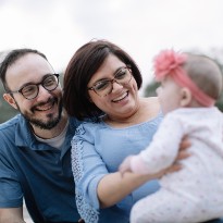 patient Christopher with family
