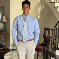 Mateo celebrating graduation