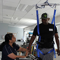 Edgar Venson during rehabilitation