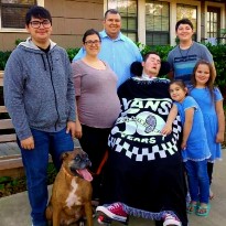 Nolan Whisenant, a TIRR Memorial Hermann patient, is photographed with his family.