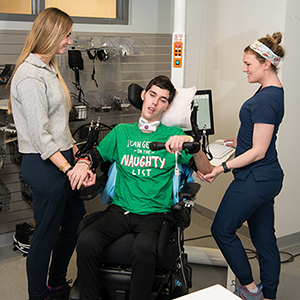 River Rasmussen with Aryia and his therapist