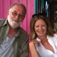 Red Duke Trauma Institute patient, Duane Clark, leans over to his wife.