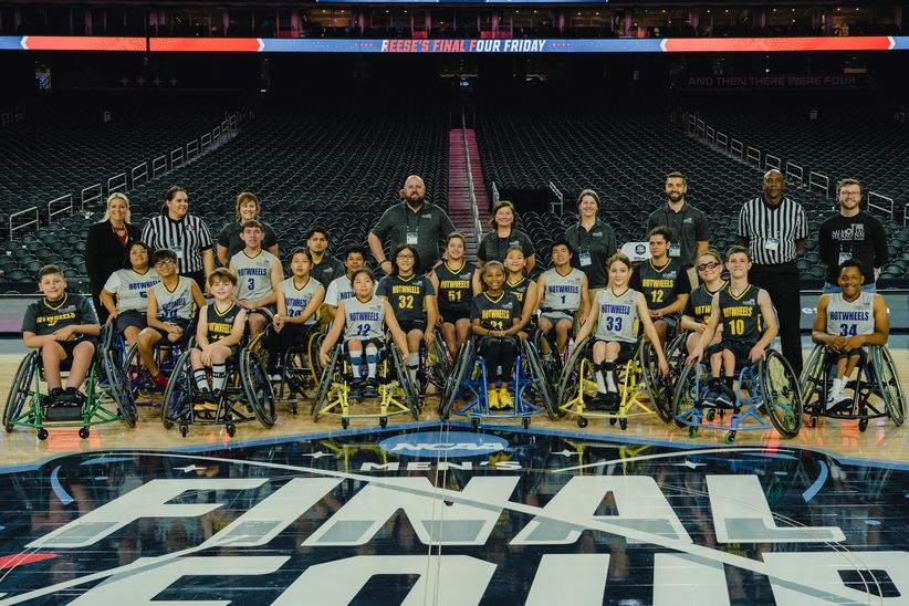 Hotwheels teams at the Final Four court