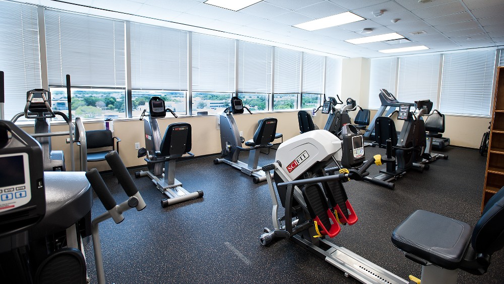 Exercise equipment in room