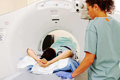 Woman in MRI Machine