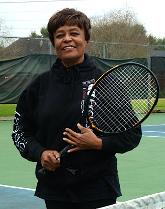 Venola Jolley Playing Tennis