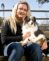 McKenzy Winne with dog