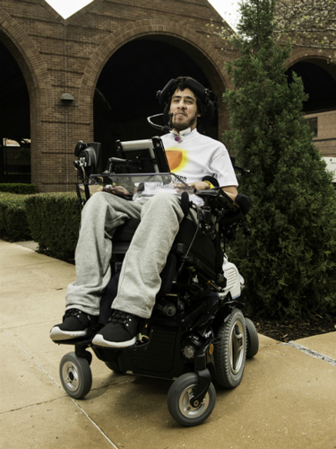 Saleh in Wheelchair