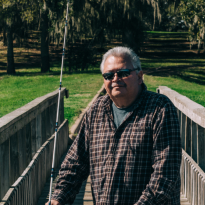 Ruben enjoying the out doors following rehabilitation