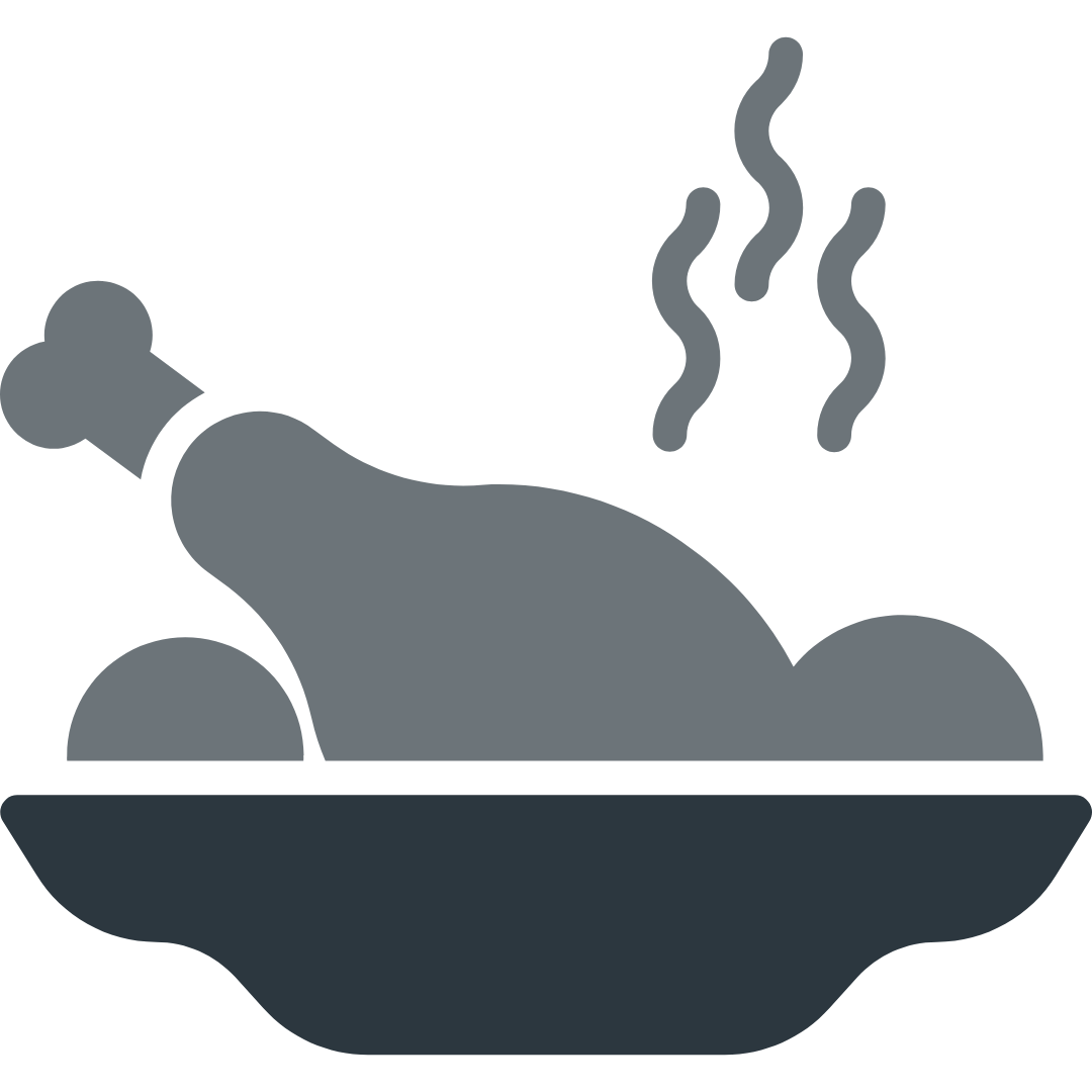 Dinner plate of chicken and sides