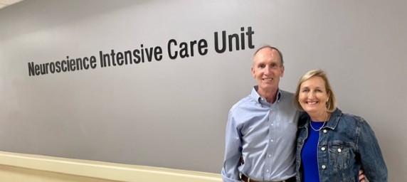 patients in front of neuroscience intensive care unit