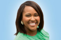 Smiling woman profile photo