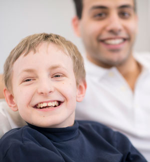 Boy with Cerebral Palsy smiling