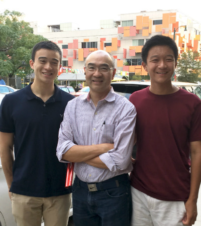 Dr. Pham with his sons