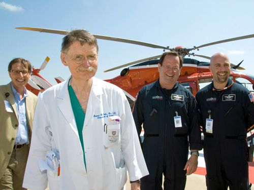 Dr. Duke with The Life Flight Team