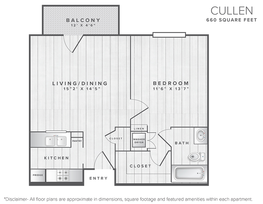 The Cullen apartment floor plan