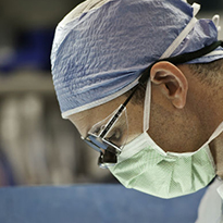 Dr. Sandberg in surgery