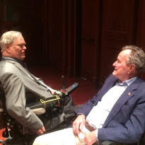 George H. W. Bush talks with Lex Frieden